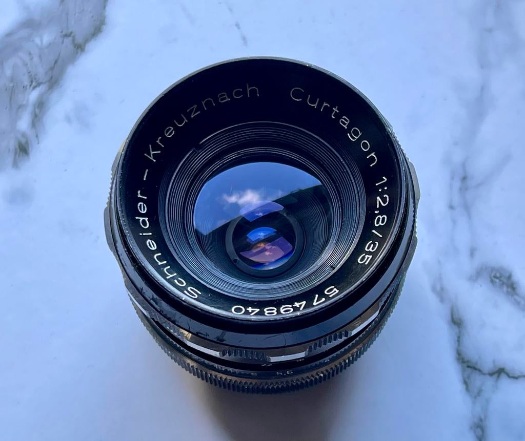 Schneider-Kreuznach Curtagon 35 mm f/2,8 m42, Enlèvement ou Envoi, Utilisé, Lentille standard