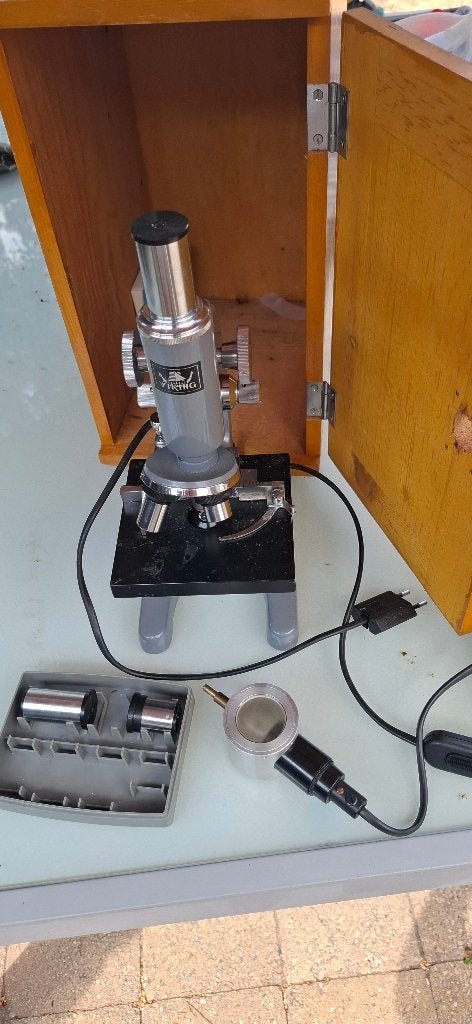 Vintage microscoop jaren 60, TV, Hi-fi & Vidéo, Matériel d'optique | Microscopes, Enlèvement
