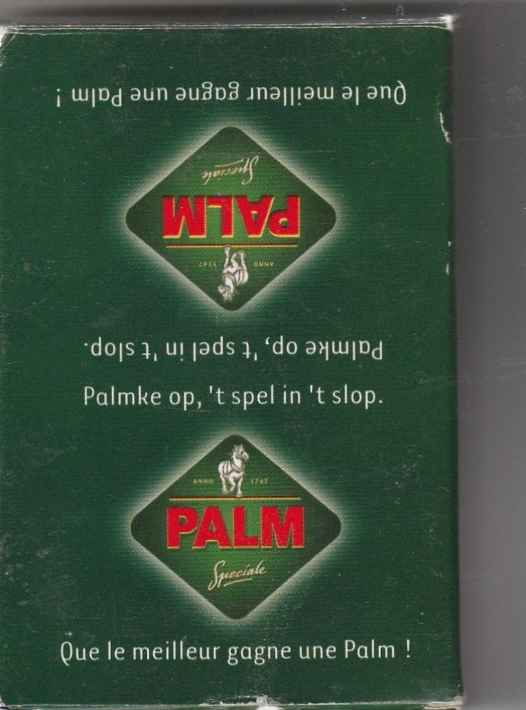 8 / BIER PALM PALMKE OP T SPEL IN SLOP, Verzamelen, Ophalen of Verzenden, Nieuw, Speelkaart(en)
