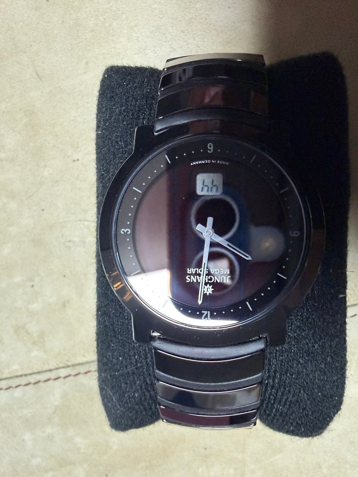 Junghans Mega Solar ceramic/titanium, Handtassen en Accessoires, Horloges | Heren, Zo goed als nieuw, Polshorloge, Overige materialen