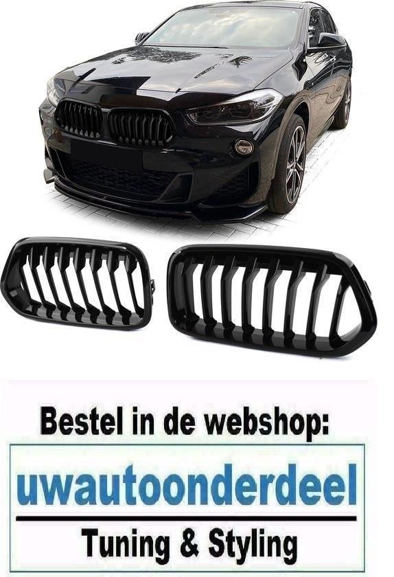 Grill Nieren Enkele Spijl Zwart Voor Bmw X2 F39, Envoi