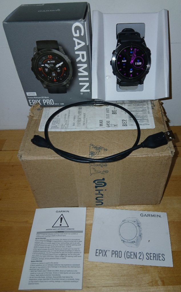 Montre Garmin Epix gen 2 pro Sapphire titanium 51mm, Autres marques, Comme neuf, Enlèvement, Autres types