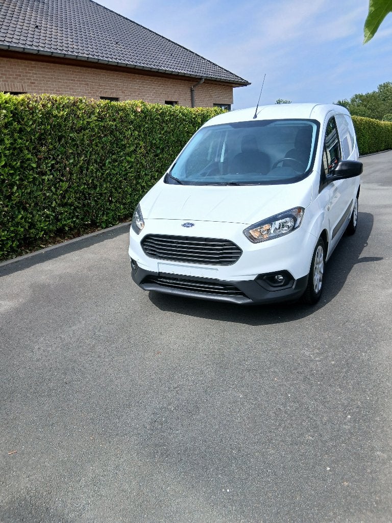 FORD TRANSIT COURIER BJ    2021    28500KM, Auto's, Voorwielaandrijving, Stof, Wit, Bedrijf