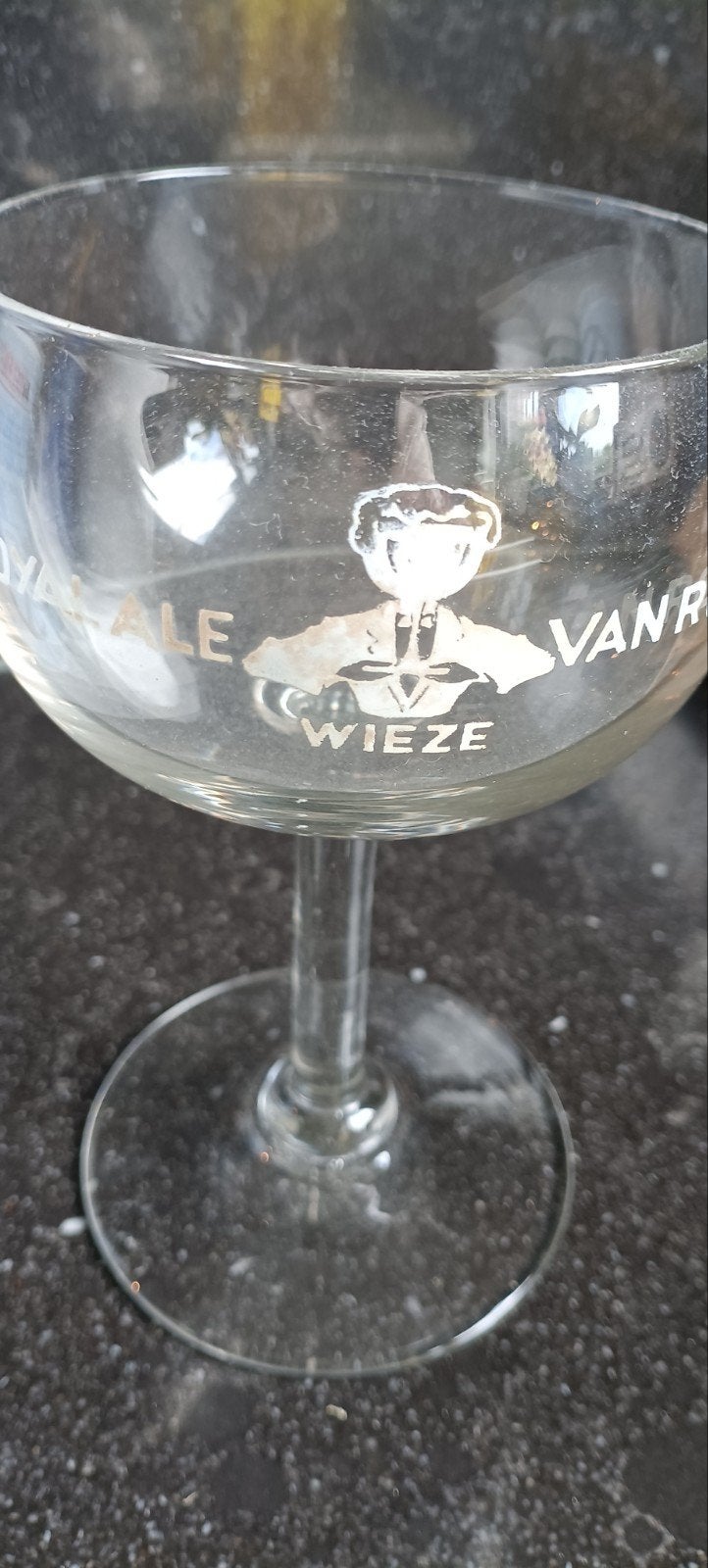 Oud bierglas oude brouwerij Van Roy Wieze, Verzamelen, Ophalen of Verzenden, Bierglas