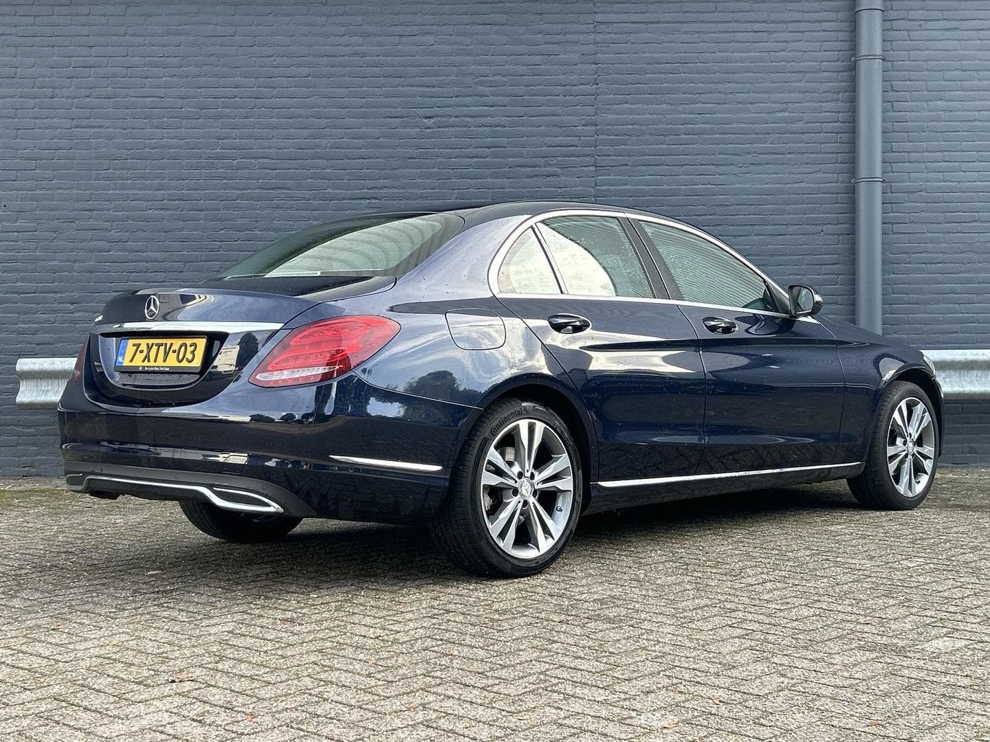 Mercedes-Benz C 180 Lease Edition | Leder | Climate | Navi |, Auto's, 116 g/km, Blauw, Parkeerassistent, C-Klasse