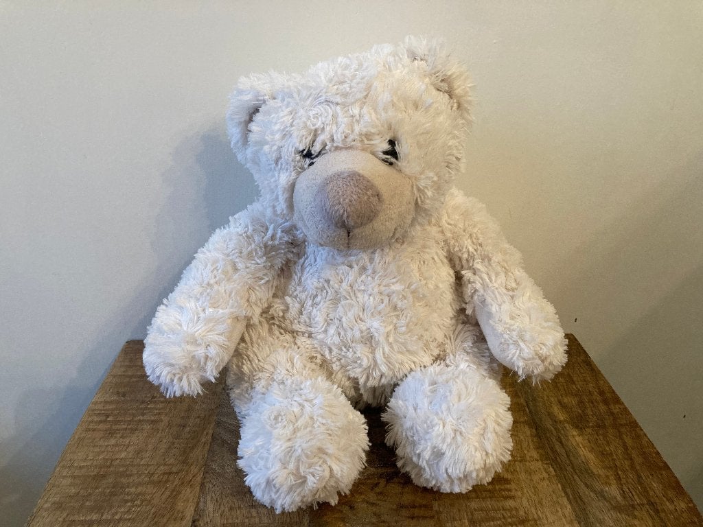 Knuffel zachte crèmekleurige beer - 25 cm - Honeywell, Ophalen of Verzenden, Gebruikt, Beer, Middelgroot (20 tot 80 cm)