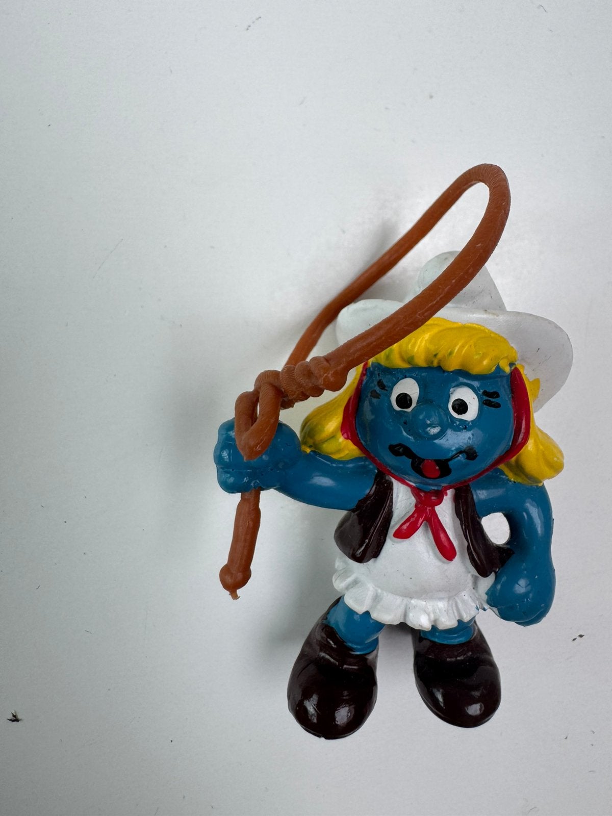 Vintage Schleich Smurfin Cowgirl, Ophalen, Gebruikt, Smurfin, Poppetje, Figuurtje of Knuffel