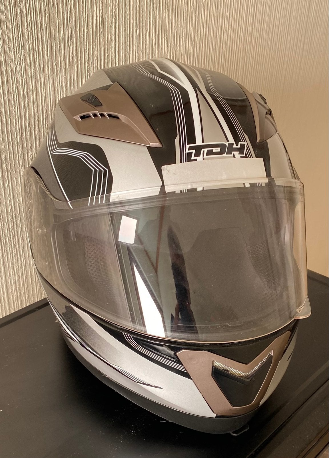 Casque moto taille L -59-60. Peu porté., Motos, Enlèvement, S
