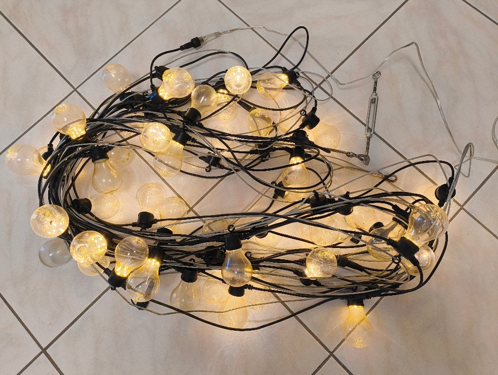 Guirlande extérieure ampoules Led, Acier, Enlèvement, Utilisé, Autres types