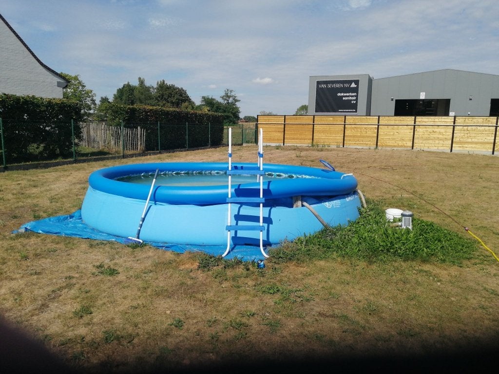 ZWEMBAD INTEX EASY SET POOL – 457CM met afdekzeil, Tuin en Terras, Ophalen, Gebruikt, Afdekzeil