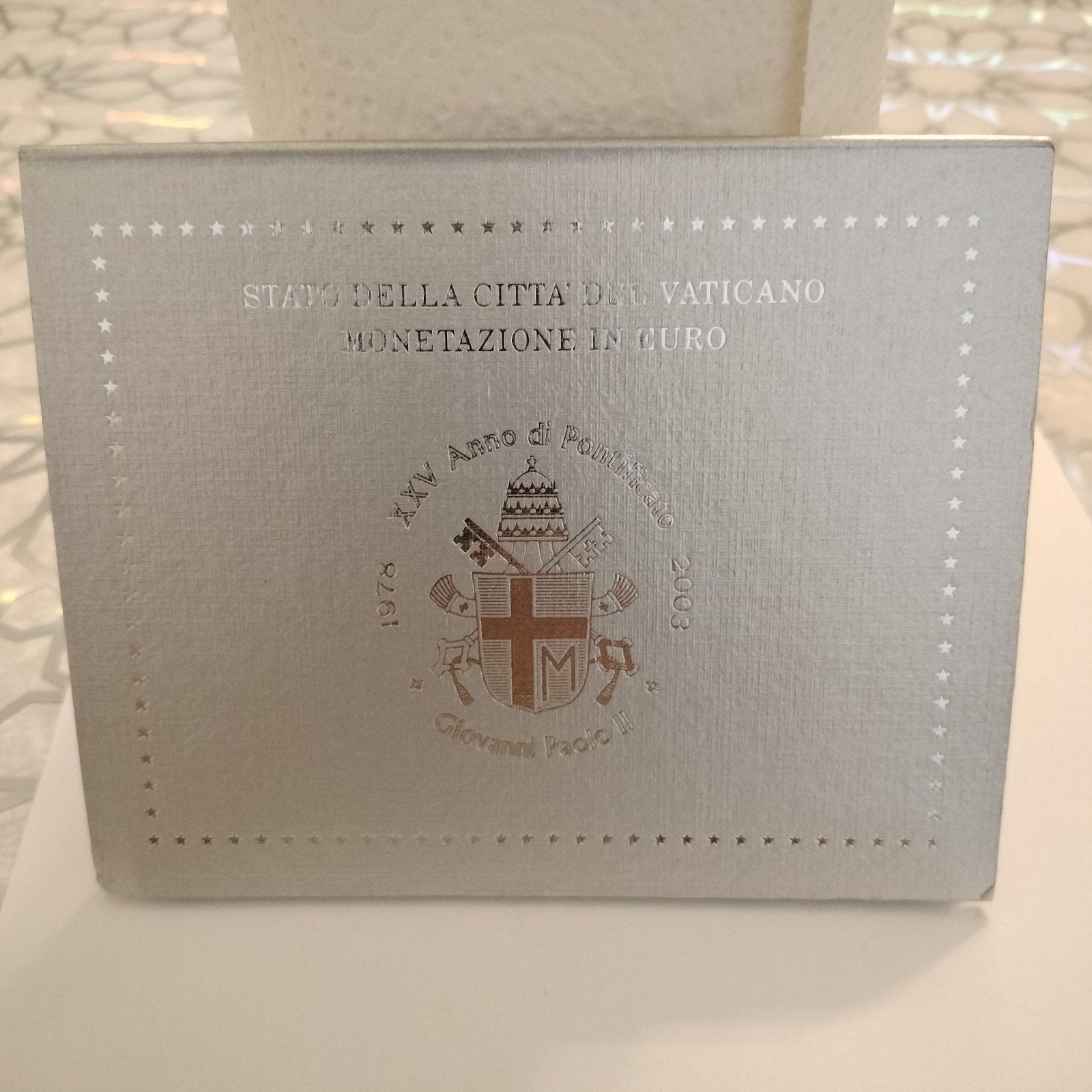 Série Euro Vatican 2003 - Coffret BU Jean-Paul II (Anno XXV), Postzegels en Munten, Ophalen of Verzenden, Vaticaanstad, Setje