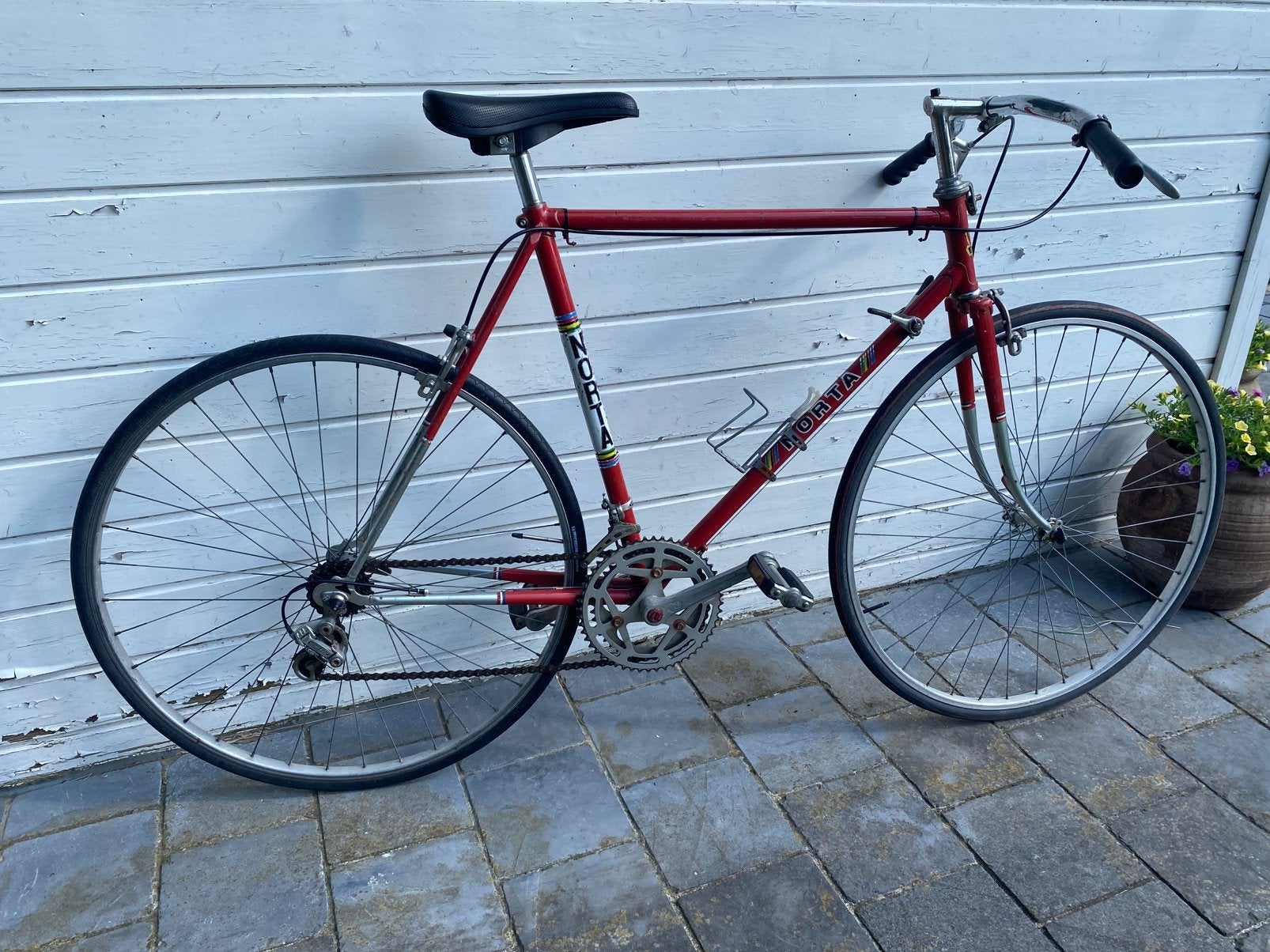 Norta classic / 2 x 5 versnellingen op bovenbuis, Ophalen, Gebruikt, Versnellingen