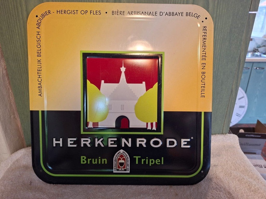 ijzeren reclame plaat HERKENRODE, begin 2000, Ophalen of Verzenden, Nieuw, Reclamebord
