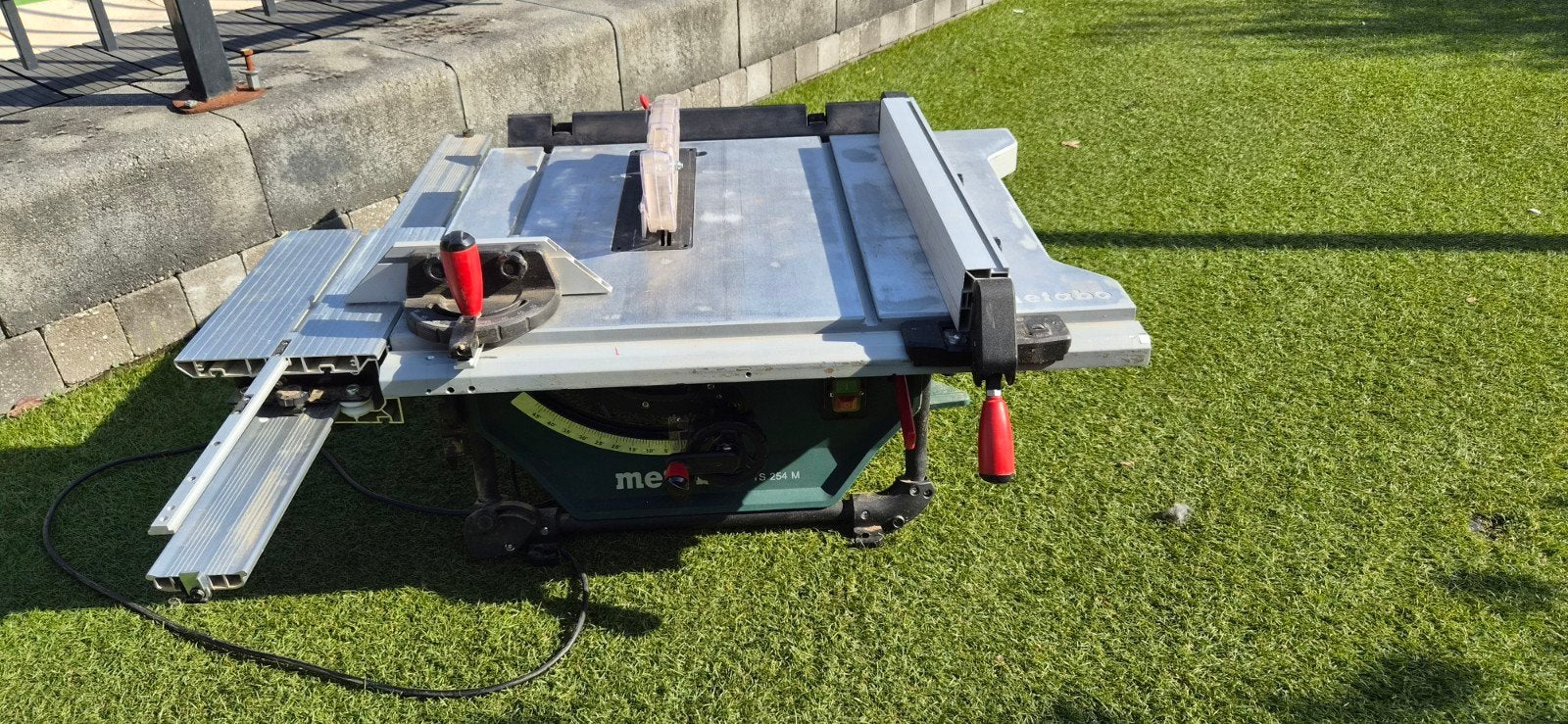 metabo tafelzaag TS 254 M met uitbreiding slede, Doe-het-zelf en Bouw, Ophalen, Gebruikt, Overige typen, Metabo