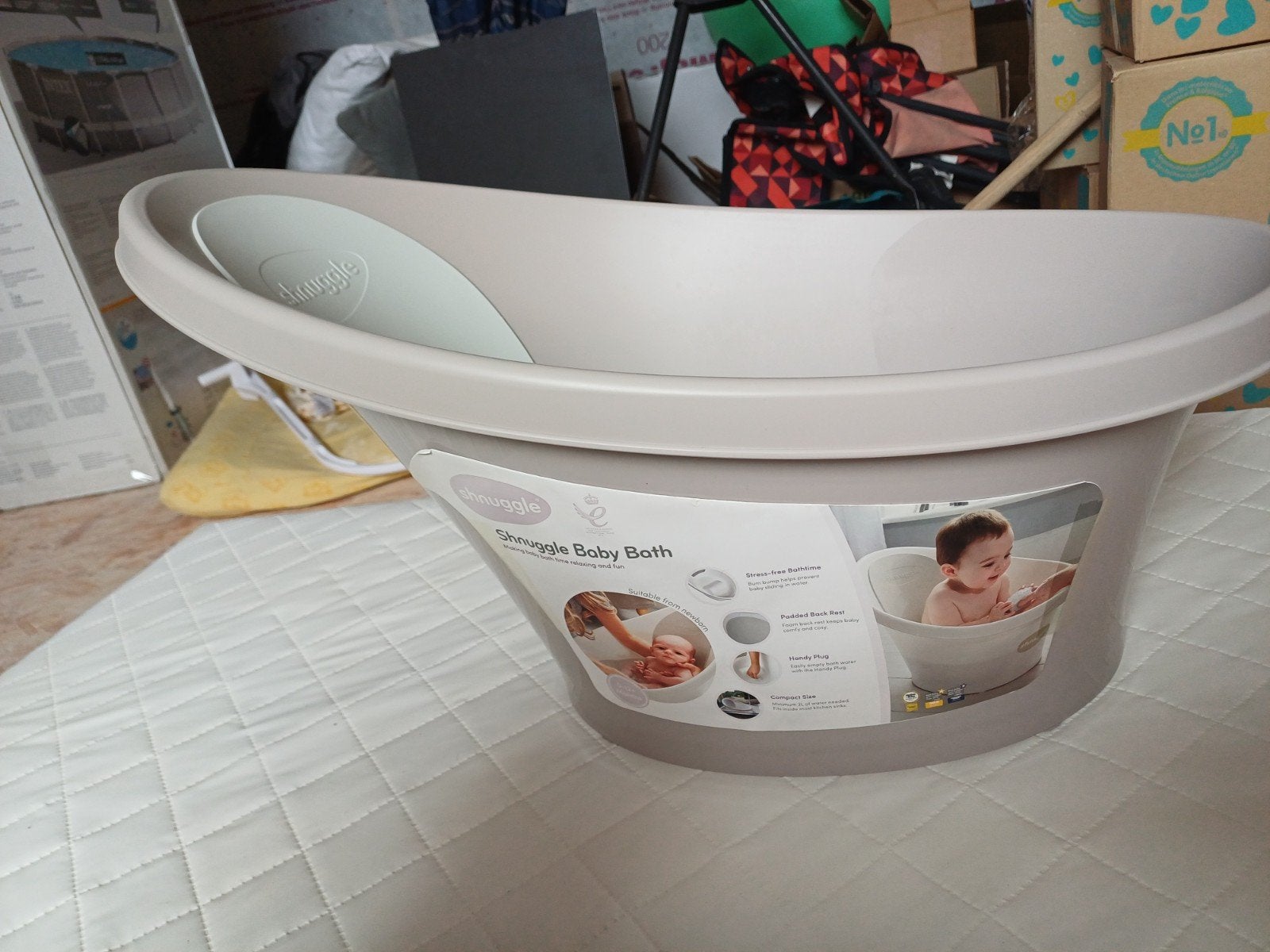 Shnuggle baby bad, Kinderen en Baby's, Zo goed als nieuw, Badje, Standaard, Ophalen