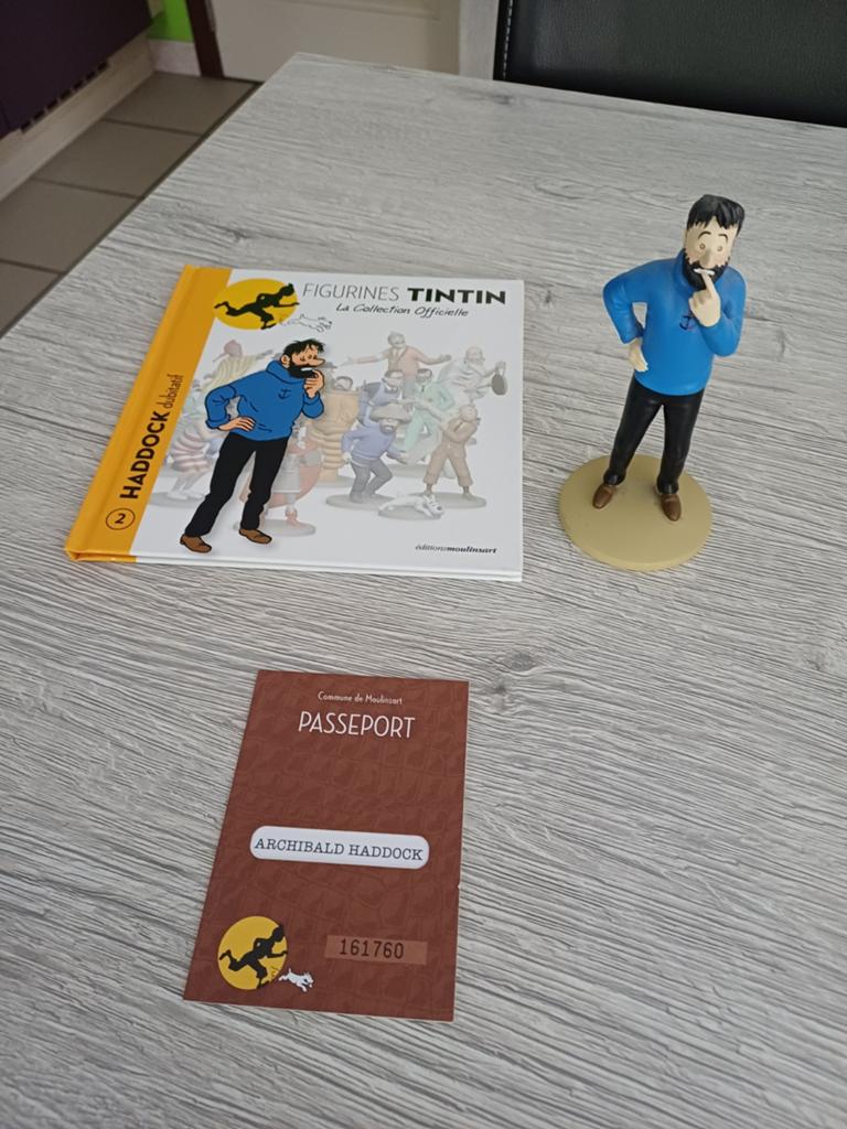 Haddock figuur nummer 2, officiële Moulinsart-collectie, Ophalen of Verzenden, Kuifje, Zo goed als nieuw, Beeldje of Figuurtje