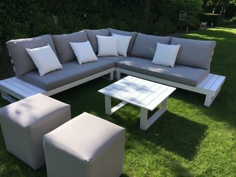 LOUNGESET - zo goed als nieuw, Tuin en Terras, Tuinsets en Loungesets, Ophalen, Aluminium, Loungeset, 8 zitplaatsen