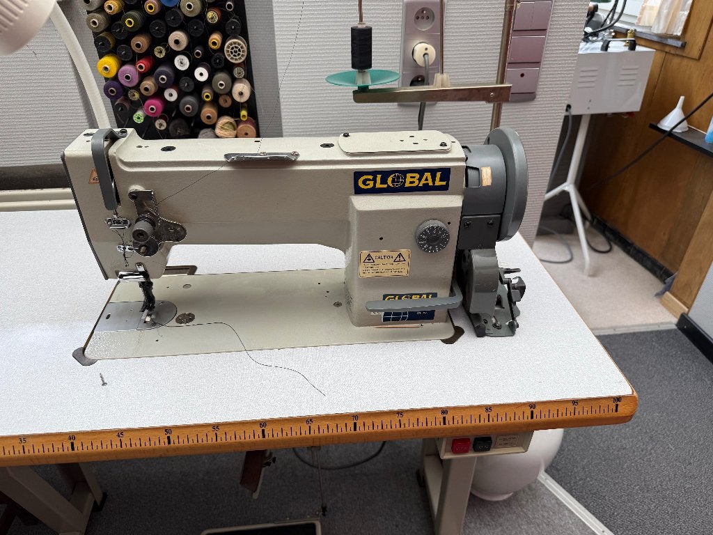 Ledernaaimachine GLOBAL WF955, Hobby en Vrije tijd, Naaimachines en Toebehoren, Gebruikt, Naaimachine, Industrieel, Ophalen