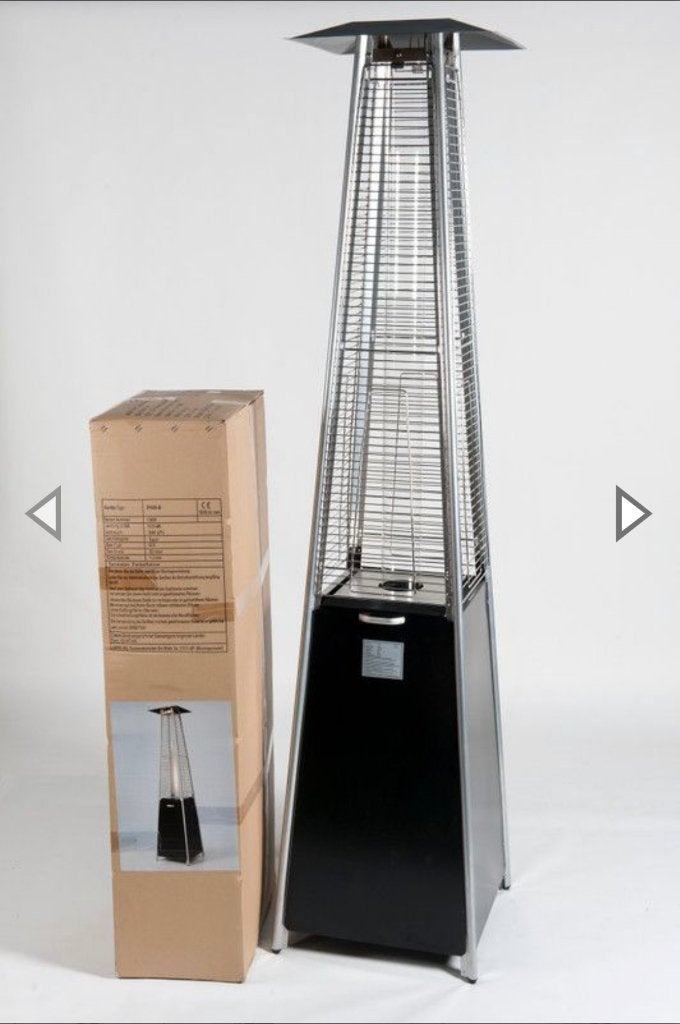 Terrasverwarmer flameheater 190cm zwart,nieuw in doos!, Ophalen, Nieuw, Gas, Vloer