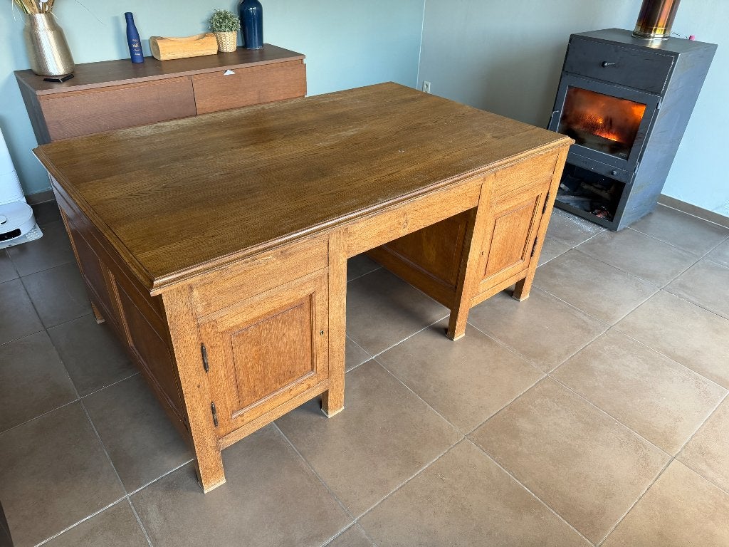 Bureau eik, Ophalen, Gebruikt, Hout, Bruin
