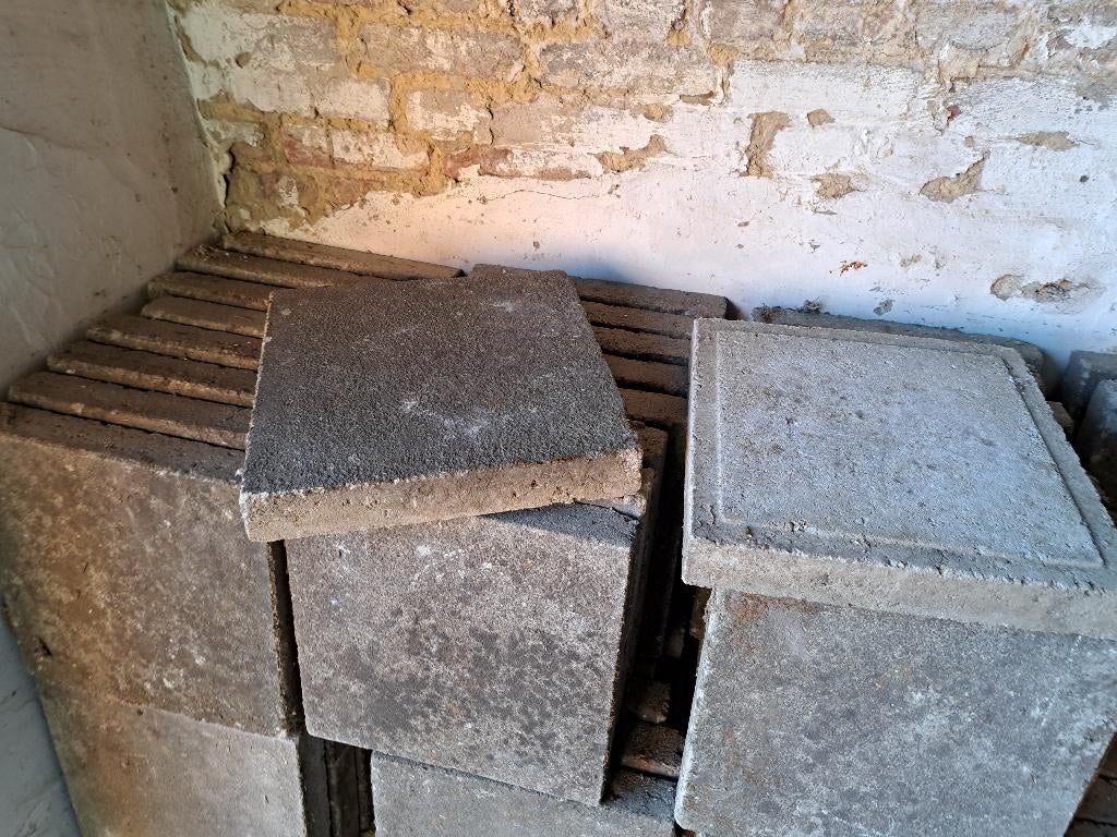 betonnen tegels voor tuinpad, terras, plankier,...., Ophalen, 5 tot 10 m², Zo goed als nieuw, Beton