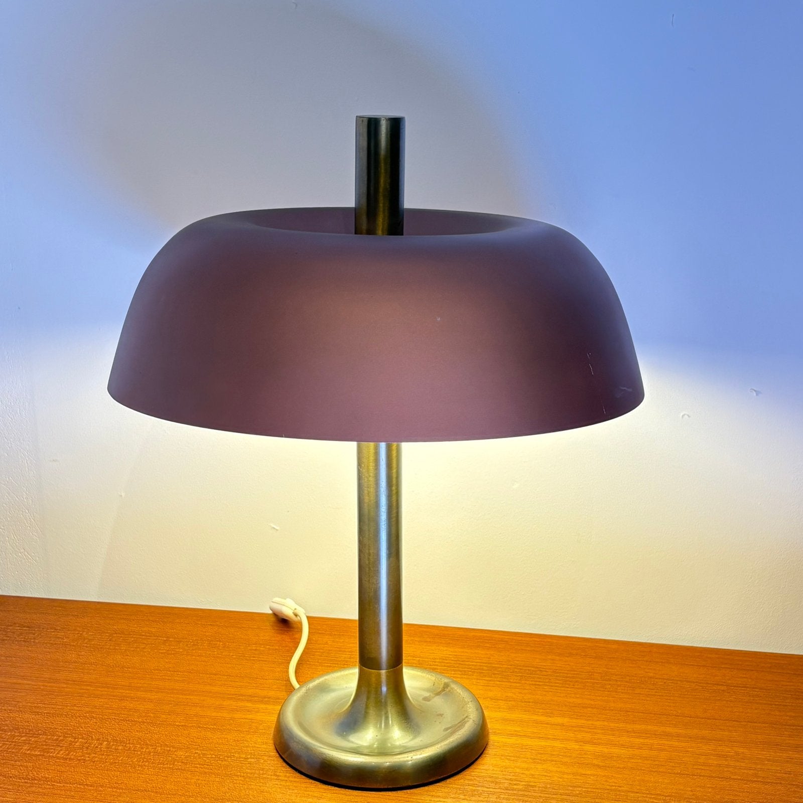 Hillebrand “7377” Heinz Stahl, Mushroom vintage tafellamp, Huis en Inrichting, Bureaulamp, Gebruikt, Overige merken, Vintage