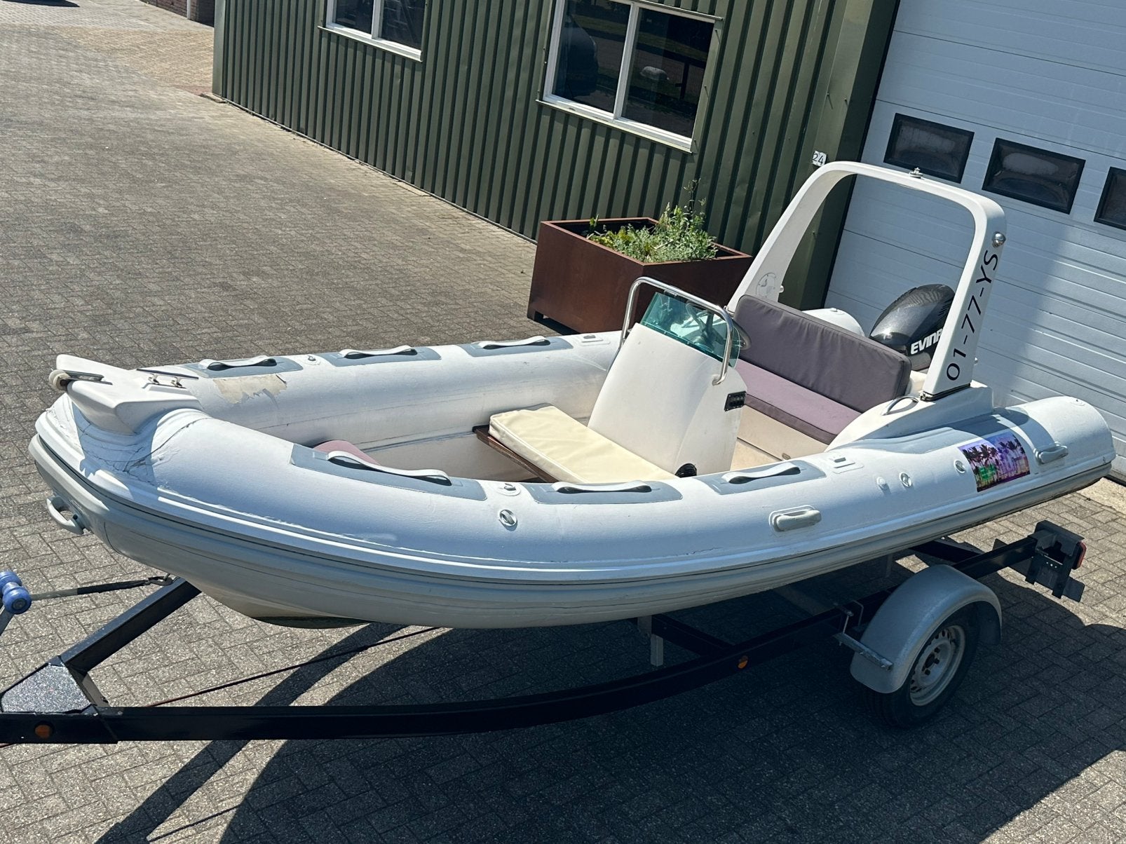 Orca 520 rib met 60pk evinrude, 60 pk, Gebruikt, Stuurconsole, 5 m
