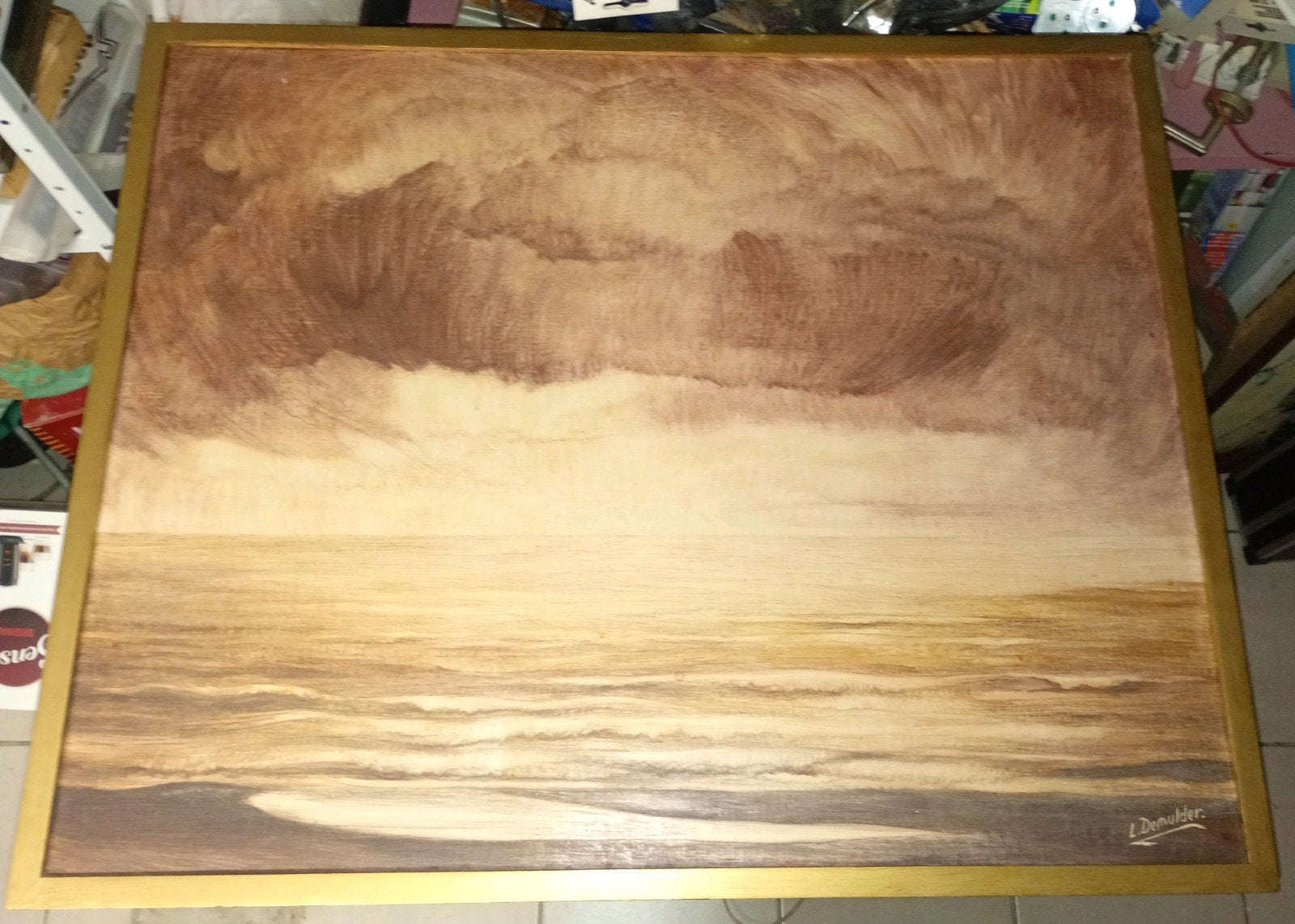 Tableau signé L. Demulder., Antiquités & Art, Enlèvement, Autres sujets