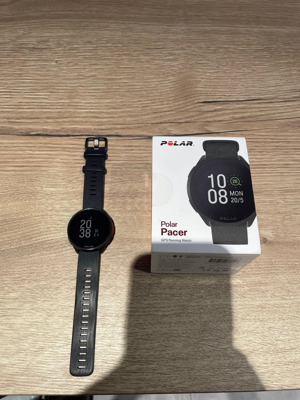 Polar Pacer Sporthorloge, Hoogte, Zwart, Ophalen of Verzenden, Zo goed als nieuw