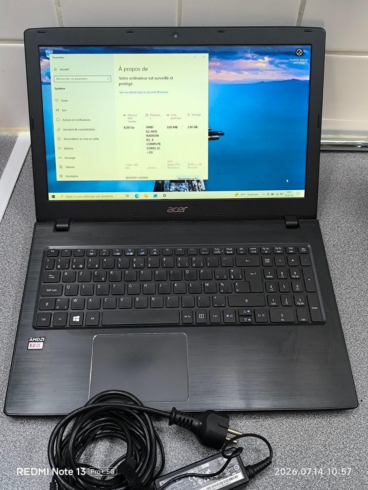 acer e5 laptop, Computers en Software, Ophalen of Verzenden, 8 GB, SSD