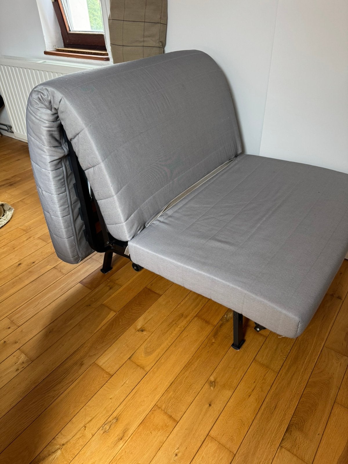 Clic clac 1 place avec matelas, Enlèvement, Comme neuf, Une personne, Gris