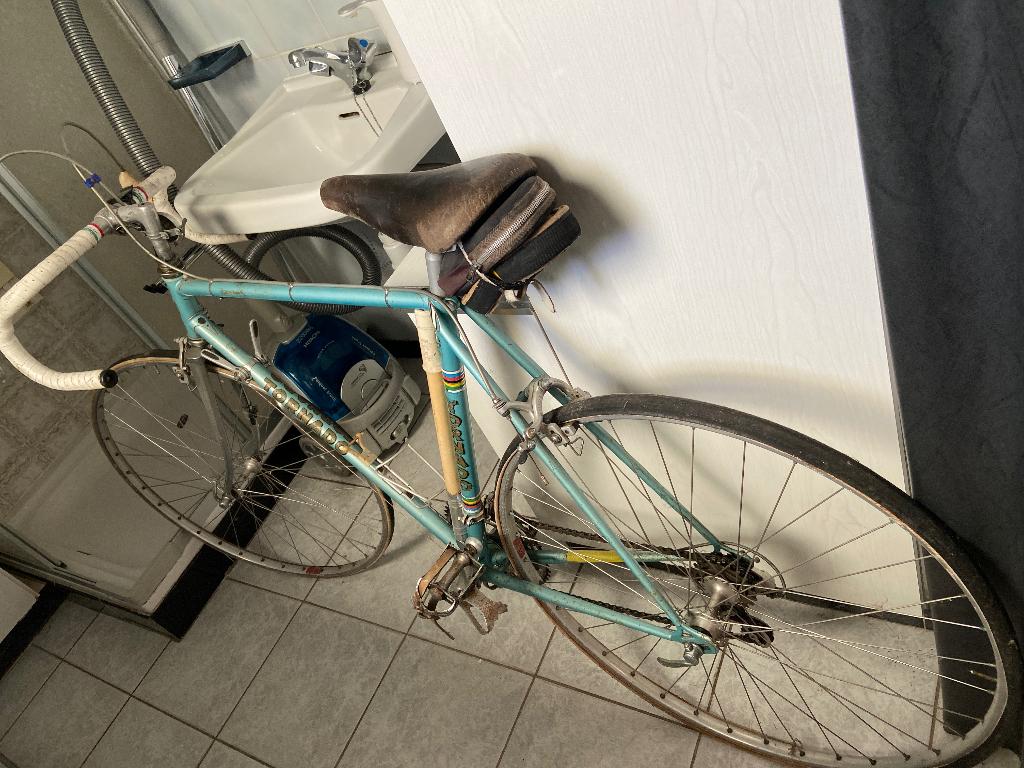 Oude koersfiets, Ophalen, Gebruikt