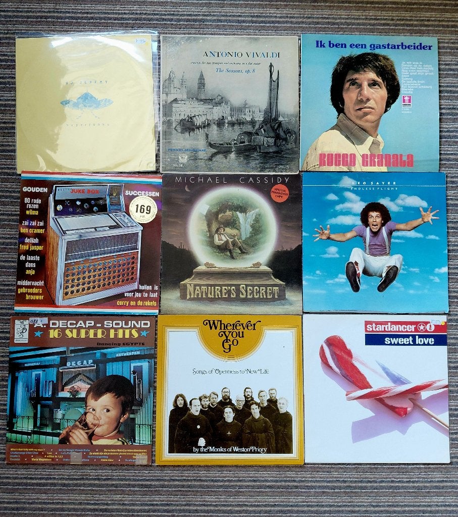 9 Vinyl records samen voor 11 € - 7 LP's en 2 maxi singles, Ophalen, Gebruikt, LP