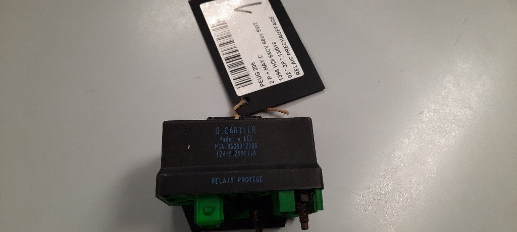 VOORGLOEI RELAIS Peugeot 206 (2A / C/H/J/S) (9639912580), Kontakt-peugeot@peugeot.com, Gebruikt, Peugeot Deutschland GmbH, Bahnhofsplatz
65423  Rüsselsheim, DE