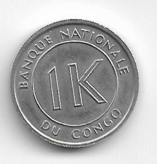Congo belge : 1 Likuta 1967 AU FDC !, Envoi, Monnaie en vrac