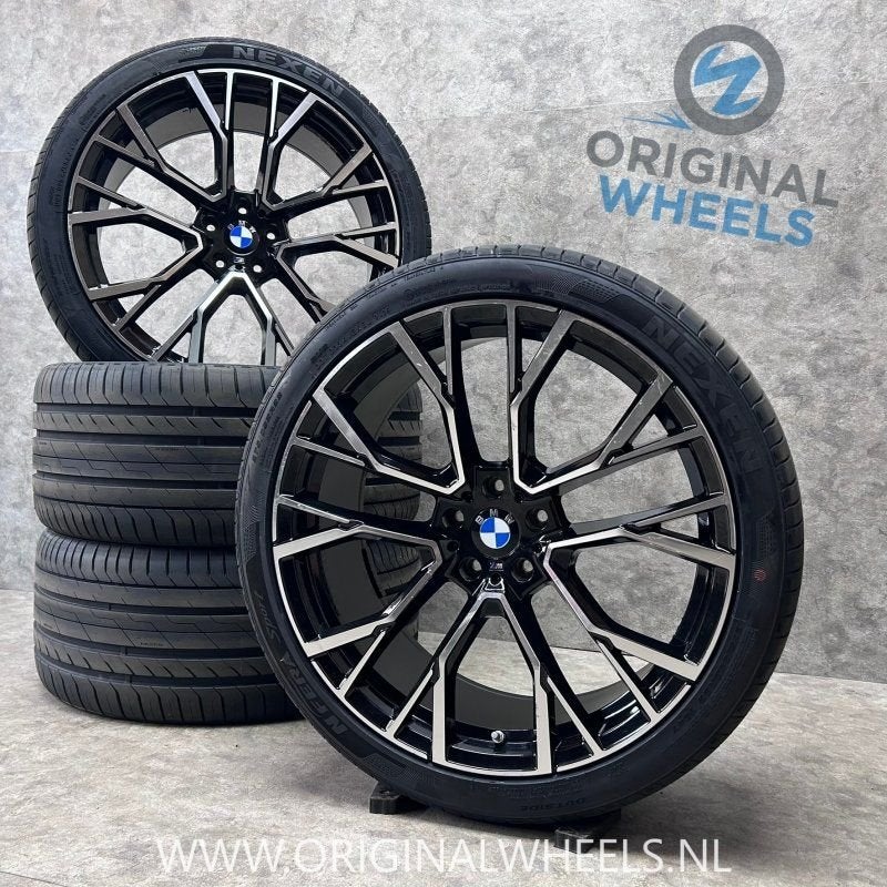 22 inch Performance velgen + zomerbanden BMW X5 X6, Pneus et Jantes, -, Autres dimensions, Utilisé