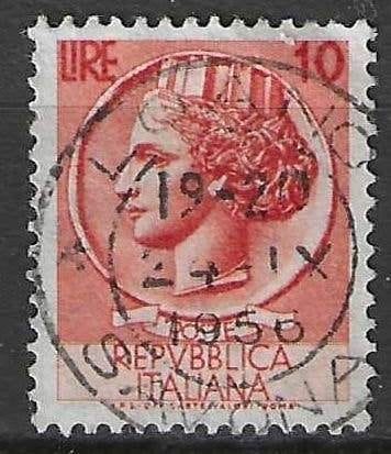 Italie 1953/1954 - Yvert 649 - Munt van Syracus - 10 l. (ST), Verzenden, Gestempeld