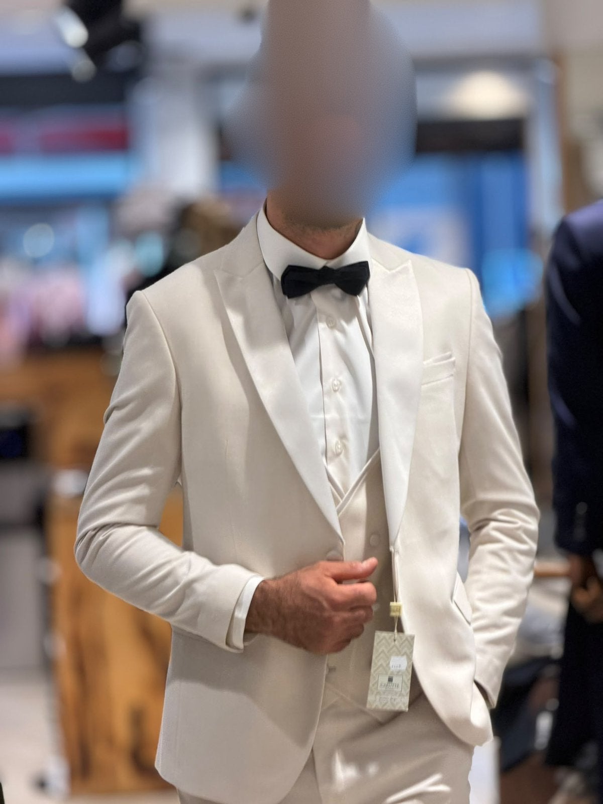 Costume de mariage beige, Enlèvement ou Envoi, Comme neuf, Autres couleurs, Costume de mariage