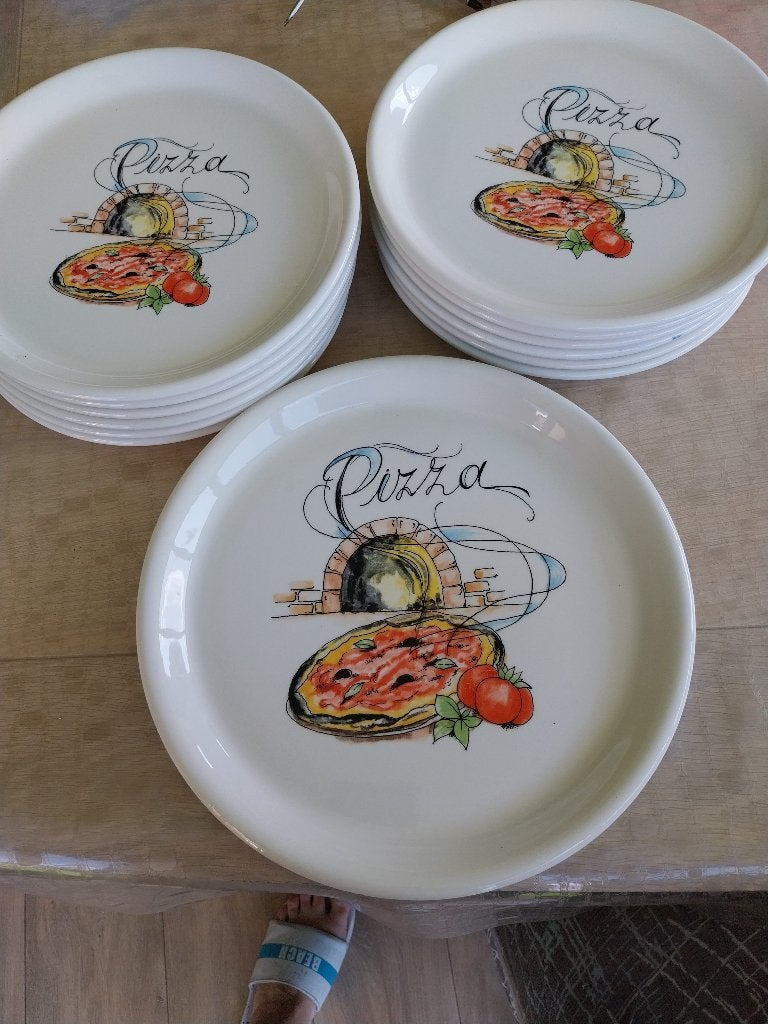 Service à pizza pour 12 personnes, Assiettes(s), Comme neuf, Enlèvement, Classique