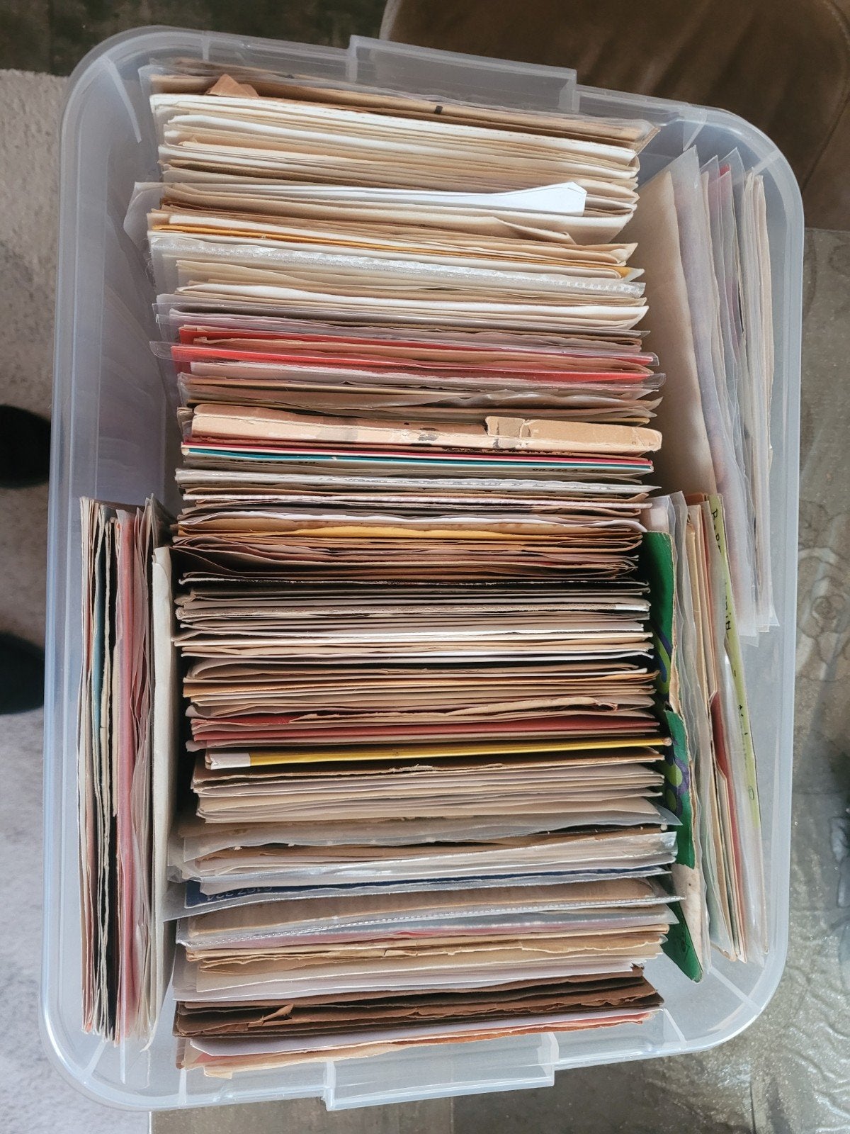 150 singles en verschillende popcorns, Cd's en Dvd's, Ophalen, Gebruikt, Overige genres, 7 inch