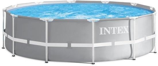 Intex opzetzwembad rond met ladder en pomp in goede staat, Ophalen, Gebruikt, 200 tot 300 cm, 80 tot 120 cm
