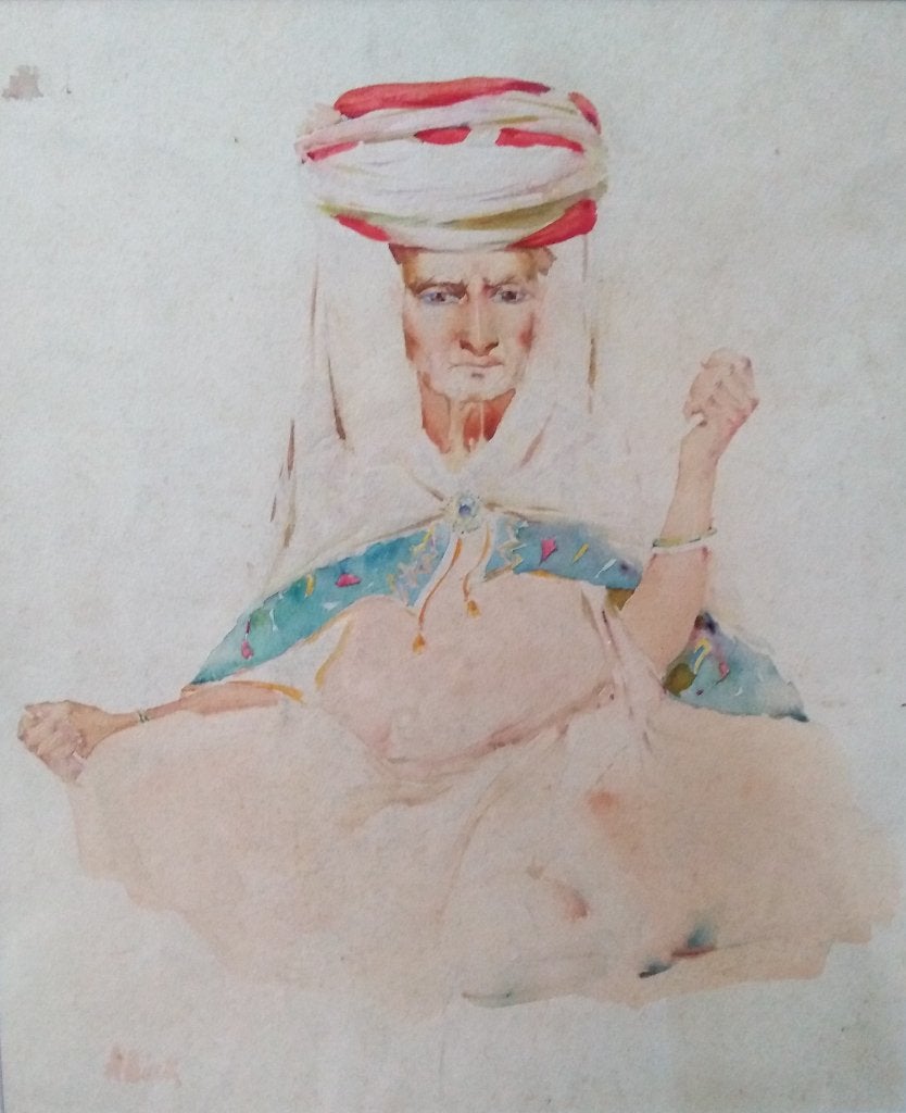 Aquarelle Orientaliste - Alphonse Birck (1859-1942)", Enlèvement ou Envoi, Sous verre, Aquarelle, Papier