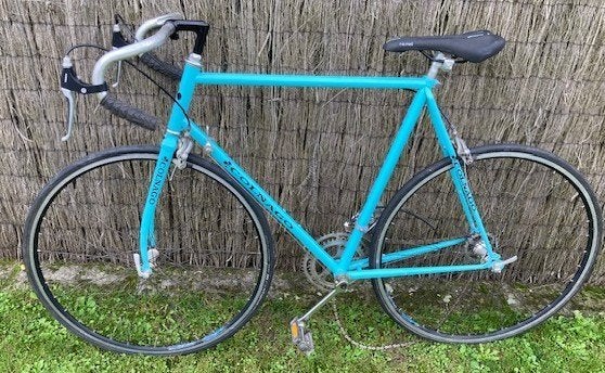 Vélo vintage vintage - Colnago - cadre bleu clair - original, Enlèvement, Frein sur jante, COLNAGO, Années 60 ou plus récent