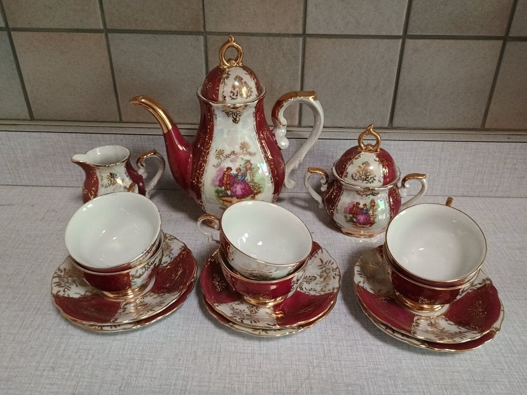 Service à café en porcelaine de style bavarois, Enlèvement, Comme neuf, Porcelaine, Service complet