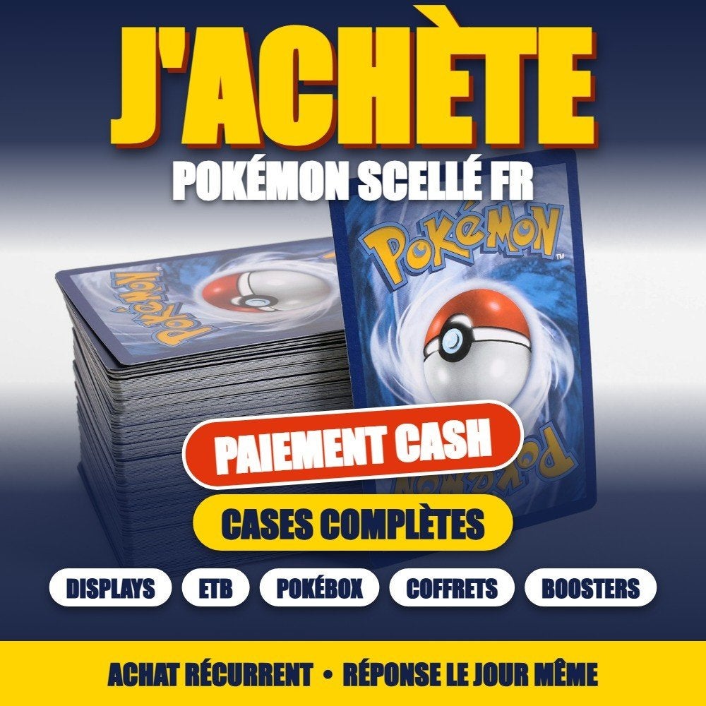 Rachat cash Pokémon scellé : CASES, displays, ETB, lots, Enlèvement, Neuf, Booster box