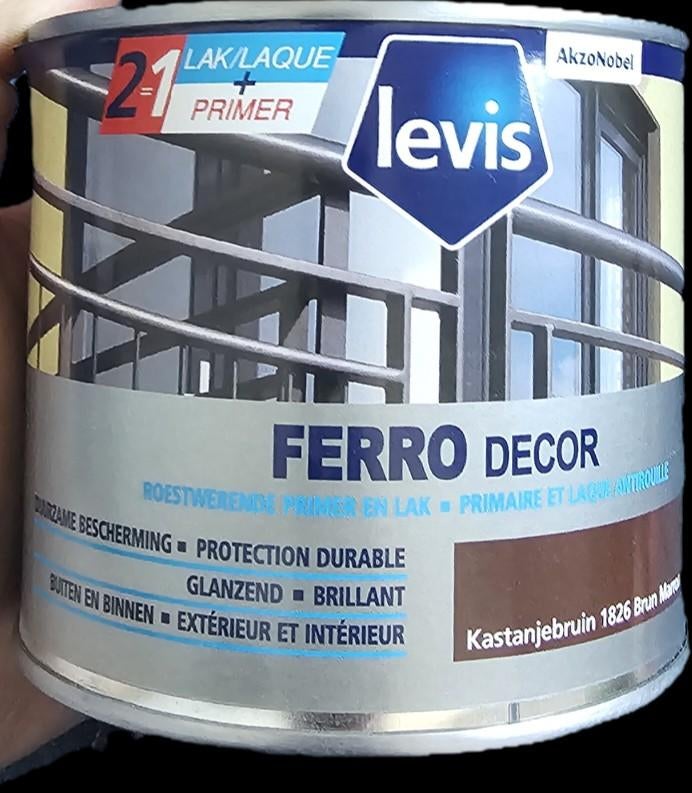 Levis Ferro decor, Doe-het-zelf en Bouw, Ophalen of Verzenden, Bruin, Verf