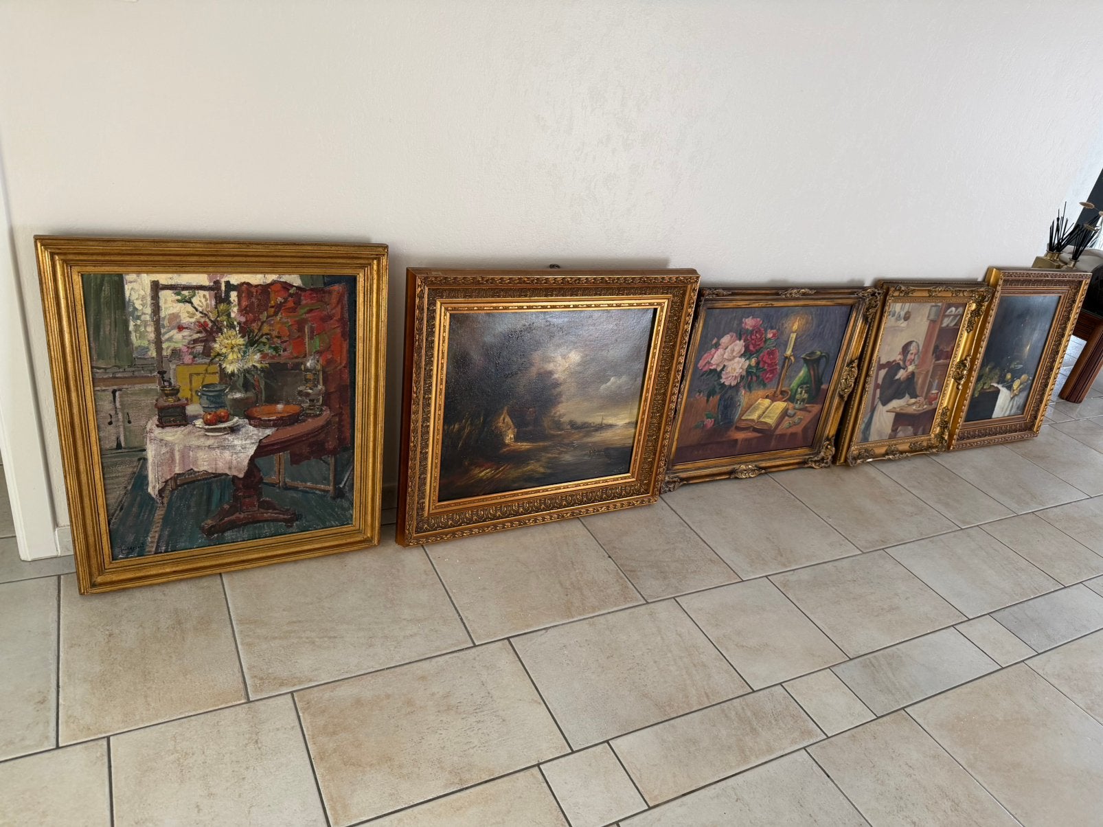 Verschillende oude schilderijen, Antiek en Kunst, Kunst | Schilderijen | Klassiek, Ophalen