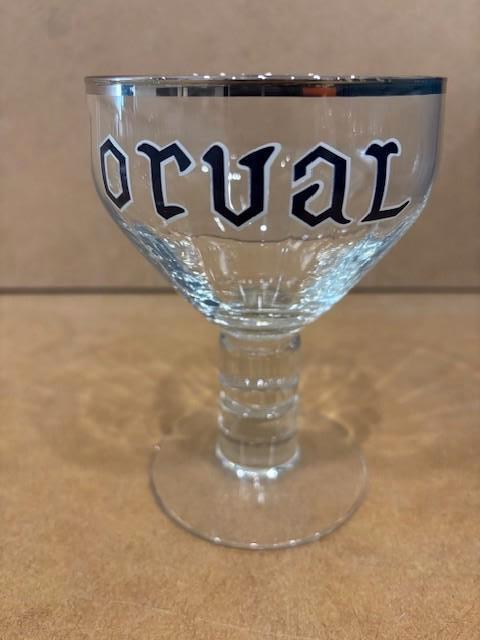 Orval bierglazen oud, perfecte staat emaille zilveren rand, Verzamelen, Biermerken, Zo goed als nieuw, Overige merken, Ophalen of Verzenden