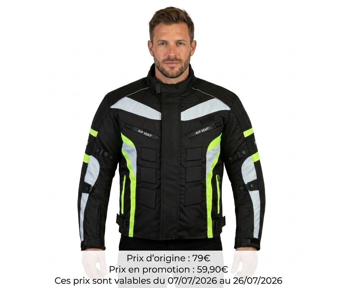 Veste de Moto textile cordura 600D neuf CE protecteurs, Motos, Vêtements | Vêtements de moto, Envoi, Neuf, avec ticket, Manteau | tissu