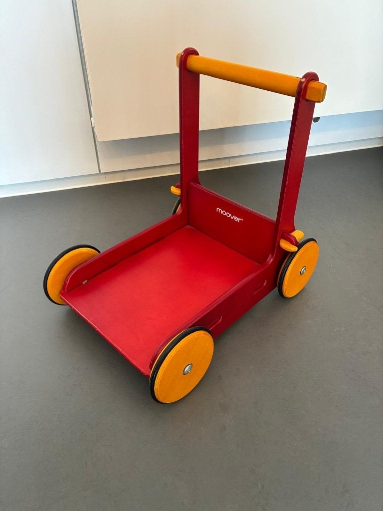 Houten loopwagentje, Kinderen en Baby's, Speelgoed | Houten speelgoed, Ophalen, Gebruikt, Rij- of Hobbelspeelgoed